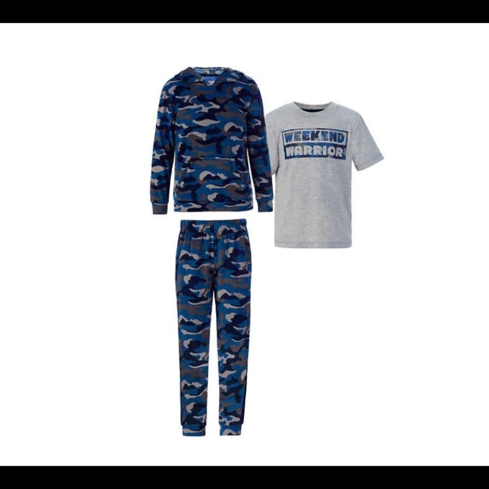 Saint Eve Youth 3-piece PJ Set, Blue